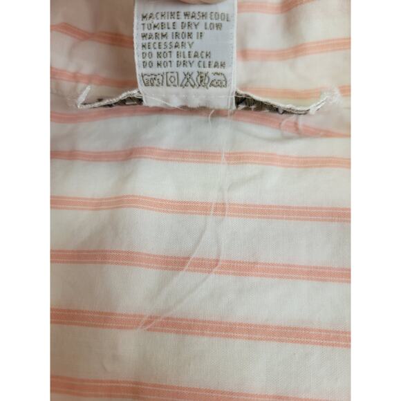 Vtg Melbourne 80s Classix Pink Gray Stripe Short Sleeve Button Shirt Womens Sz 6 - Picture 12 of 13